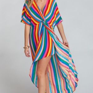 GET TWISTED MAXI DRESS - TULUM STRIPE CRUISE